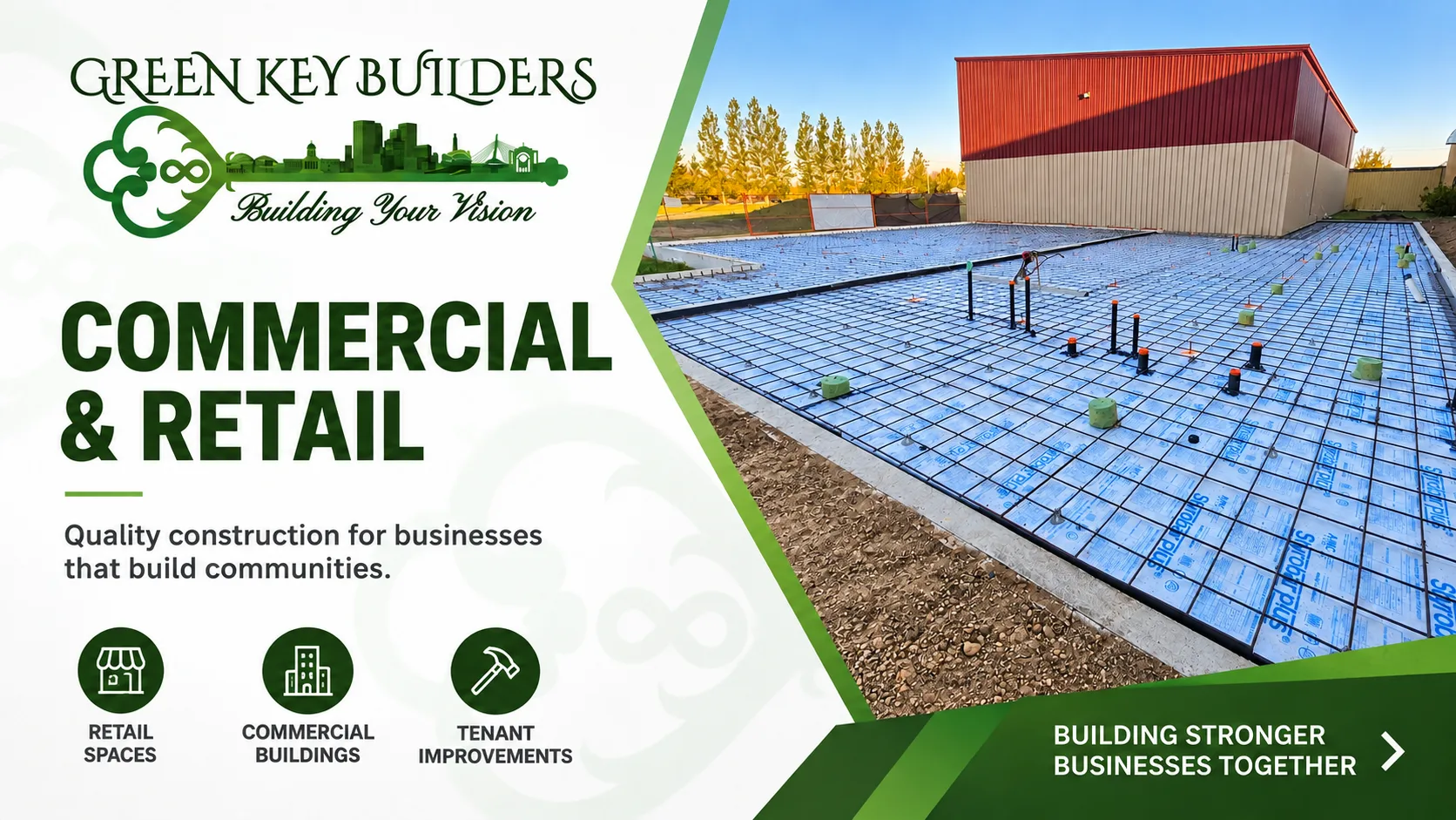 Green Key Builders Commercial Construction title card